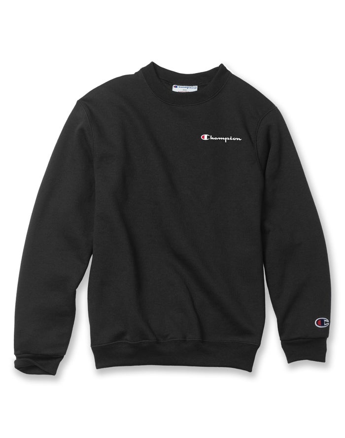 Champion Sweatshirt Jongens - Zwart - Double Dry Script Logo ( 984530-TGE )